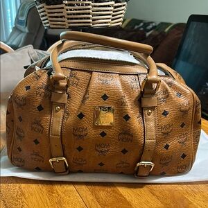 MCM Tan Satchel Bag